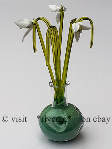 Glass flowers gift vase - flowers, a