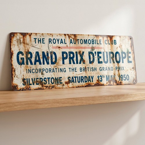 Silverstone 1950 metal sign - f1,