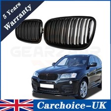 Front Grille For BMW X5 E70 X6 E71 08-14 Gloss Black NEW SUV Double Slat UK