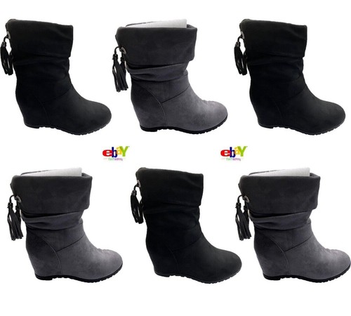 Womans ladies mid calf wedge - womans,