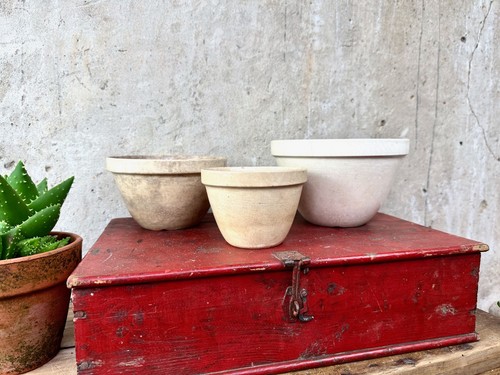 Antique ceramic pudding bowl - antique,