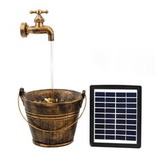 Solar Water Fountain LED Tap