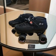 Luigino Vertigo Q4 Quad Roller Skates - US 9 / UK 8 - Eagle Plate, Poison Wheels