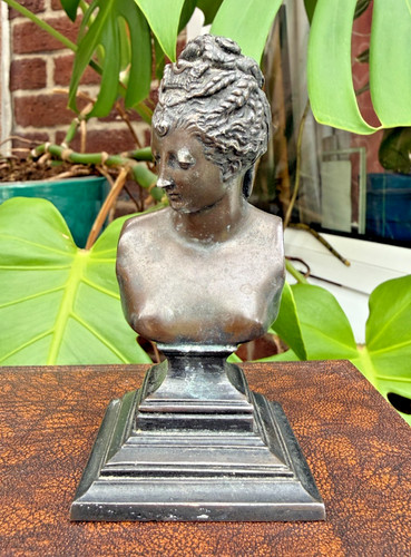 Antique bronzed minature - minature, bust