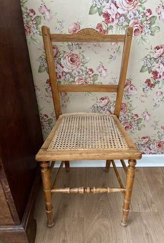 Vintage wooden cane seat - wooden,