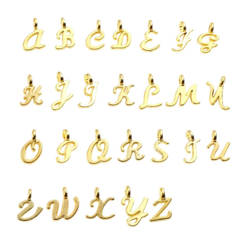 26x gold plated initial - ❤,