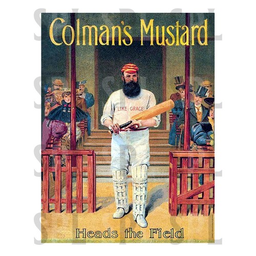 Colman mustard metal sign - mustard,
