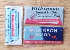 3 Pcs Blade for  WILKINSON Sword.  SAFETY RAZOR. Empire model.  1930-1950 years