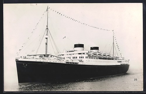 Postcard the passenger ship - postcard,