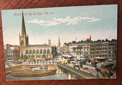 Antique postcard bristol old - postcard,
