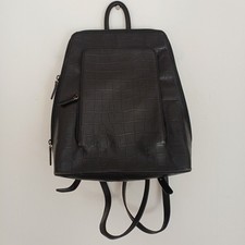 M&S Black Backpack Leather