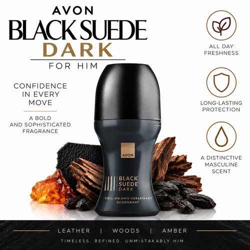 Avon black suede - black, dark