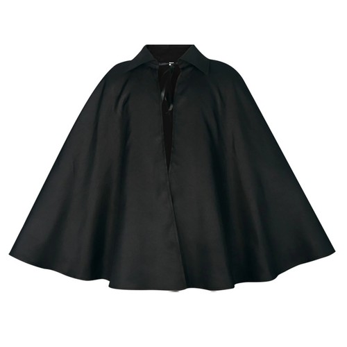Black hooded cloak cape - cape, with