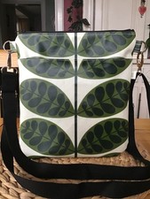 Cross body bag - new - HANDMADE with Orla Kiely Botanica Stem Oilcloth