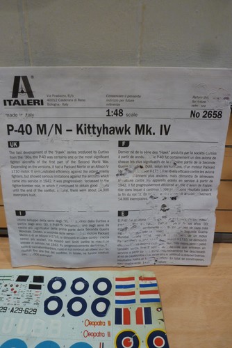 Italeri kittyhawk mk - kittyhawk, mk.1v