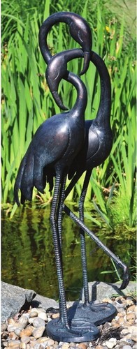 Flamingos garden sculpture - flamingos, /