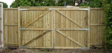 Wooden driveway gates heavy - wooden,
