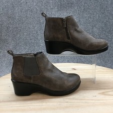 Alegria By PG Lite Boots Womens 35 Ever Stonewall Chelsea Gray Leather EVE-603