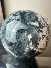 Large moss agate sphere - large,