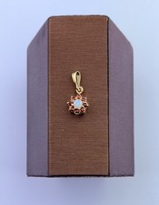 Opal and garnet - opal, gold