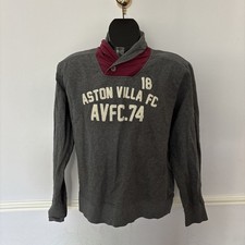 Official Aston Villa Vintage Training Sweatshirt, Large L