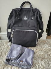 Pipi Bear Black Baby Changing Bag with Changing Mat