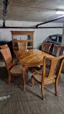 Extendable Dining Table + 6 Chairs in Classic French Style