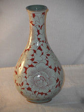 Korean Celadon & Red Painted