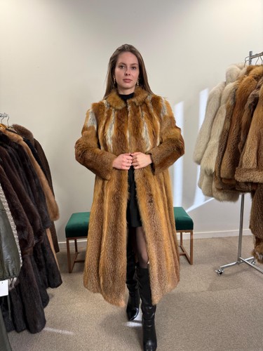 Red fox fur coat - coat,, s