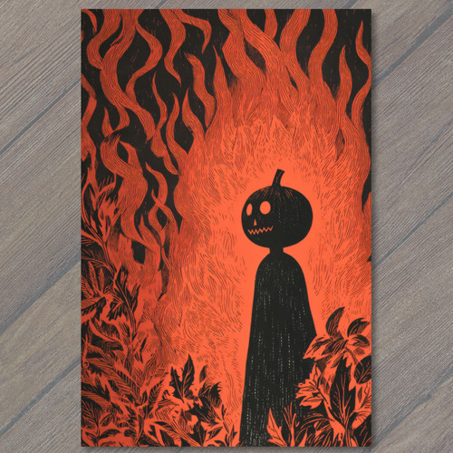 Art print halloween - print,