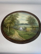 Vintage Hand Painted Convex