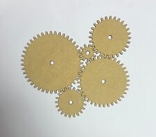 Wooden MDF Assorted Gears/Cogs Craft Blank Steampunk Embellishments Scrapbook
