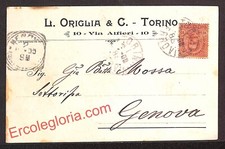 ai8737 - POSTAL HISTORY - Turin City - L. Origlia