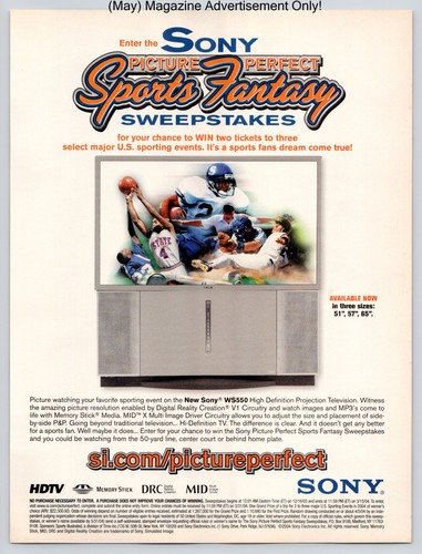 Sony hdtv sports fantasy - sony,