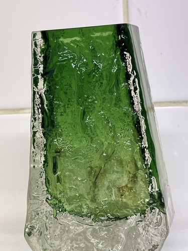 Whitefriars glass coffin vase - glass,