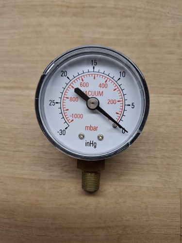 Vacuum gauge 50mm 0vac 1 - vacuum, -0vac/1-