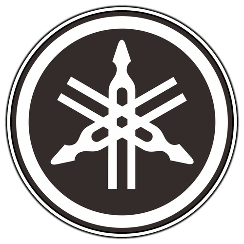 Yamaha black logo sticker - yamaha,