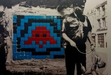 Rare print POLIC DOG INVADER embossed Artist proof Signed,Dismaland,Death NYC