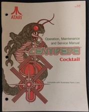 Original Atari Centipede arcade manual (Cocktail - TM-188)