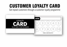 Customer Loyalty Cards for Start-ups and Small Businesses Generic or Custom
