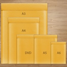 DVD A3 A4 A5 A6 GOLD PADDED BUBBLE ENVELOPES BAGS POSTAL WRAPS SMALL LARGE SIZES