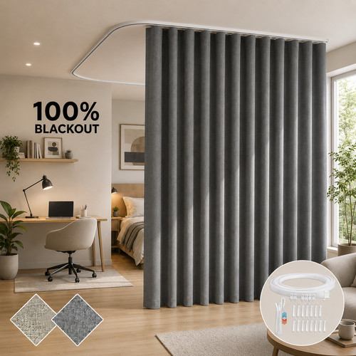 Blackout room divider curtain - blackout,