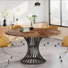 Rural Metal Base Round Dining
