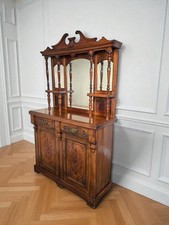 An Antique Walnut Mirrored Back Sideboard Dresser Cabinet ~Delivery Available~