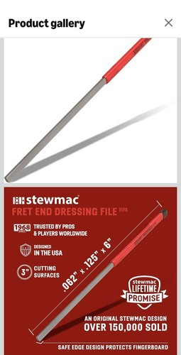 Stewmac fret end dressing - stewmac,