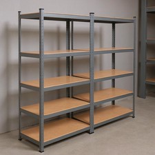 2PCS 5 Tier Garage Shelving, Heavy Duty Galvanized Storage Rack Shelves
