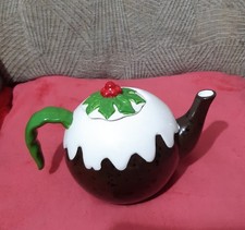 Christmas Pudding Ceramic Tea