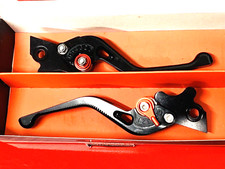 GILERA RUNNER FXR 180 BLACK ANNODISED ALUMINIUM ADJUSTABLE DOG LEG BRAKE LEVERS