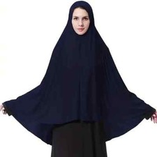 EXTRA LONG ADULTS MUSLIM PRAYER JERSEY PULLOVER HIJAB BURKHA MAKNA KHIMAR SCARF