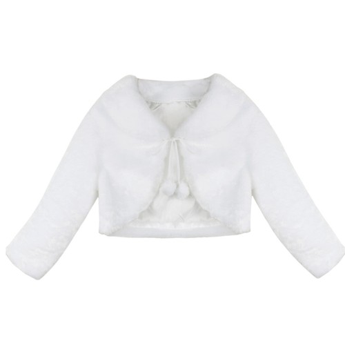 Girls wedding faux fur coat - wedding,